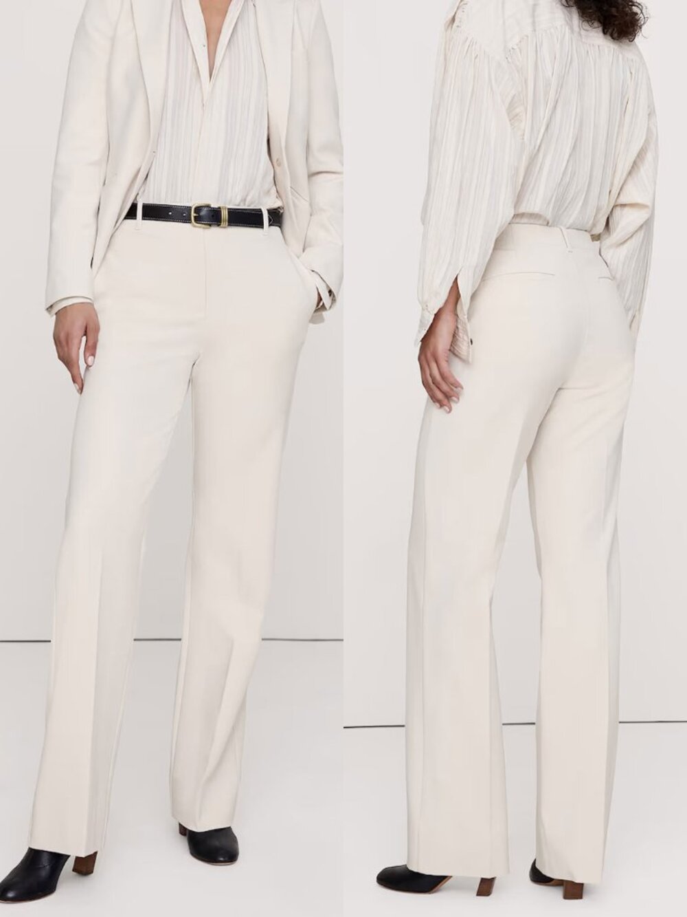 Banana Republic Ultra High Rise Modern Straight City Stretch Pant 10 LONG